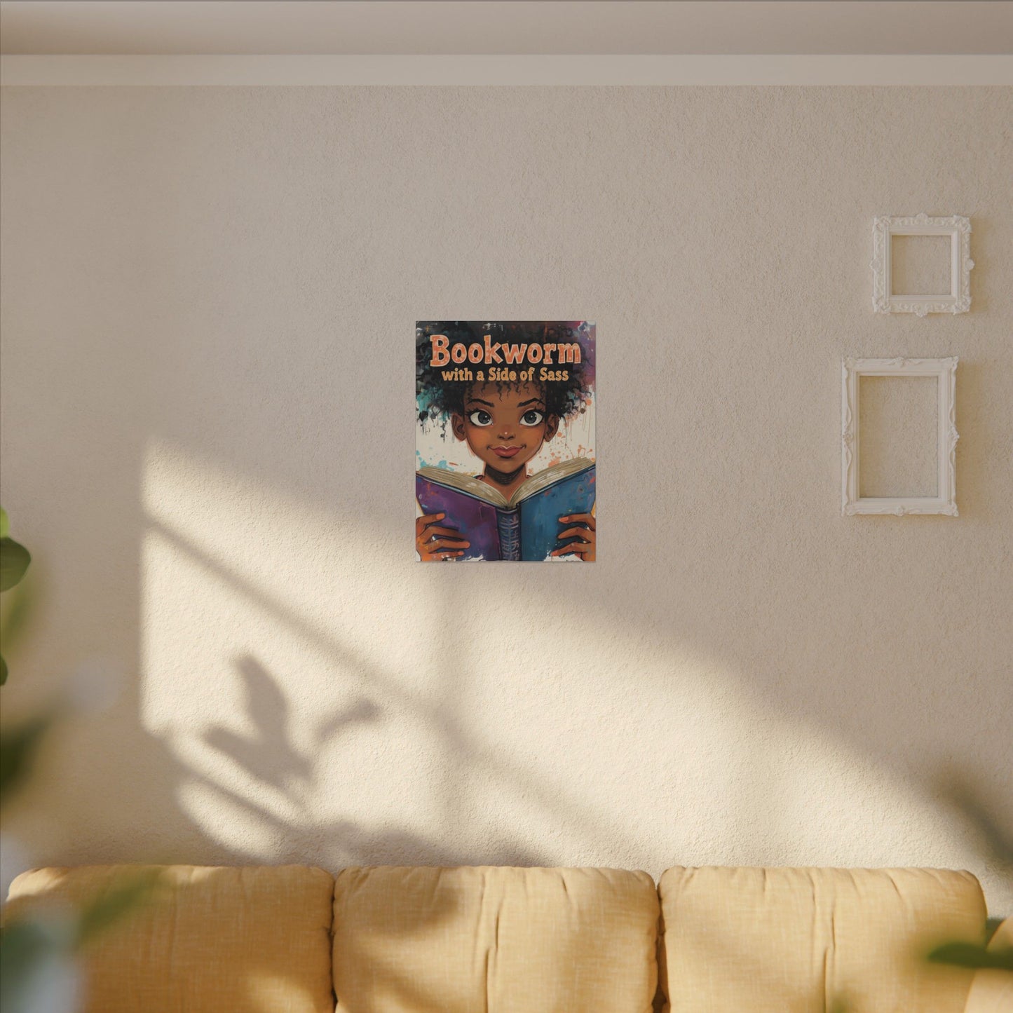 Bookworm Canvas Art | Reading Decor for Book Lovers, Wall Art for Kids, Unique Gift for Readers, Educational Wall Decor, Literary Gift