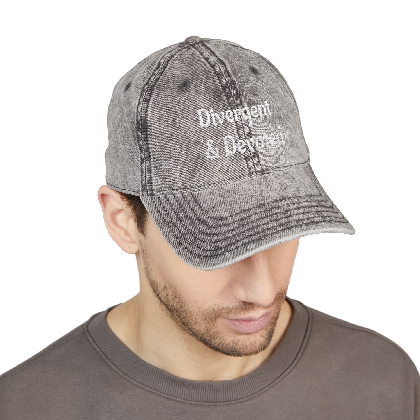 Divergent & Devoted Cap | Vintage Embroidered Hat - You're My Kind of Weird