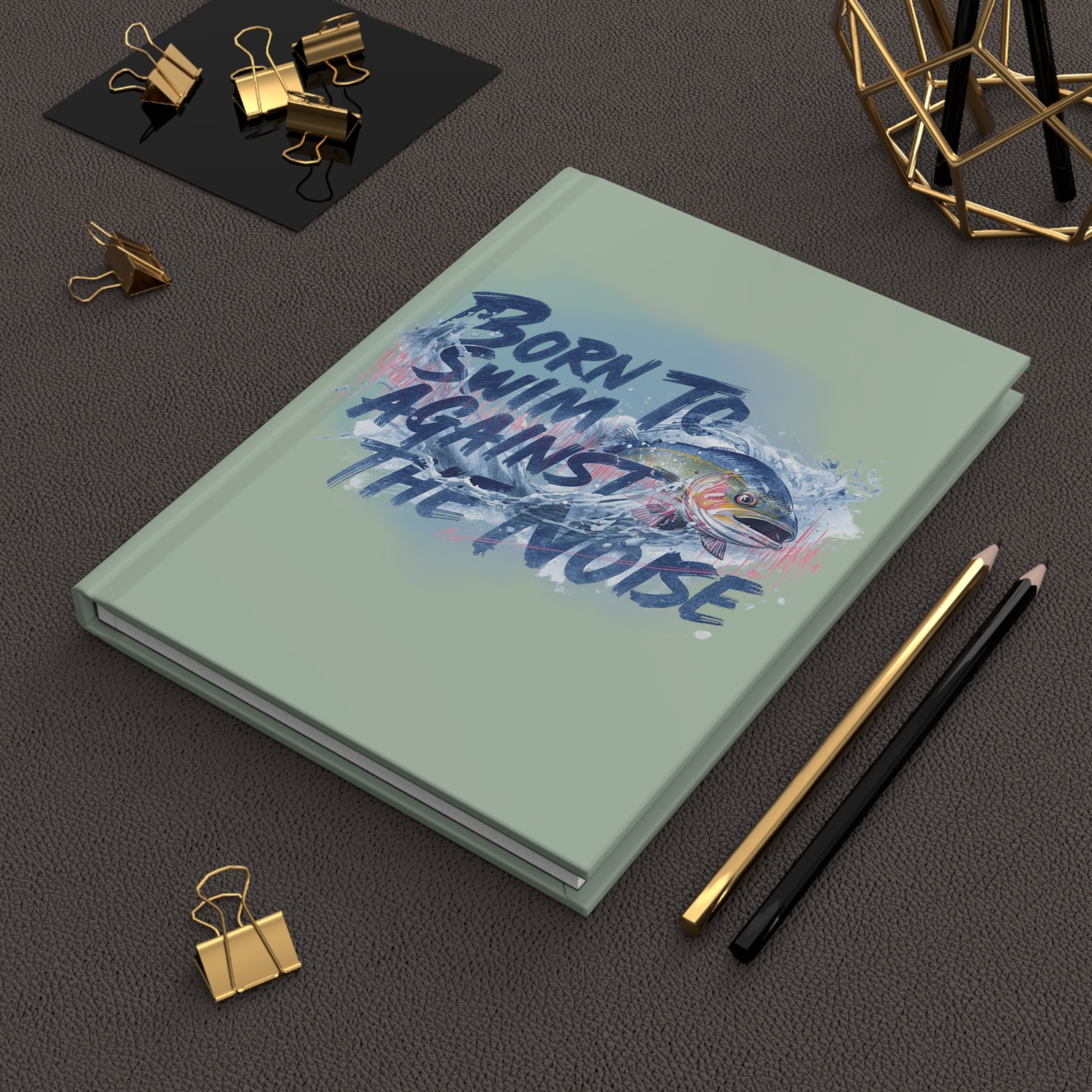 Born to Swim Hardcover Journal - Eco - Friendly Note Book for Creative Minds - You're My Kind of Weird