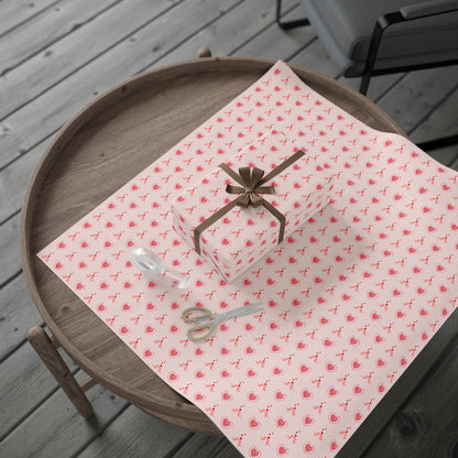 Customize Valentine Pink Heart Wrapping Paper Roll - You're My Kind of Weird