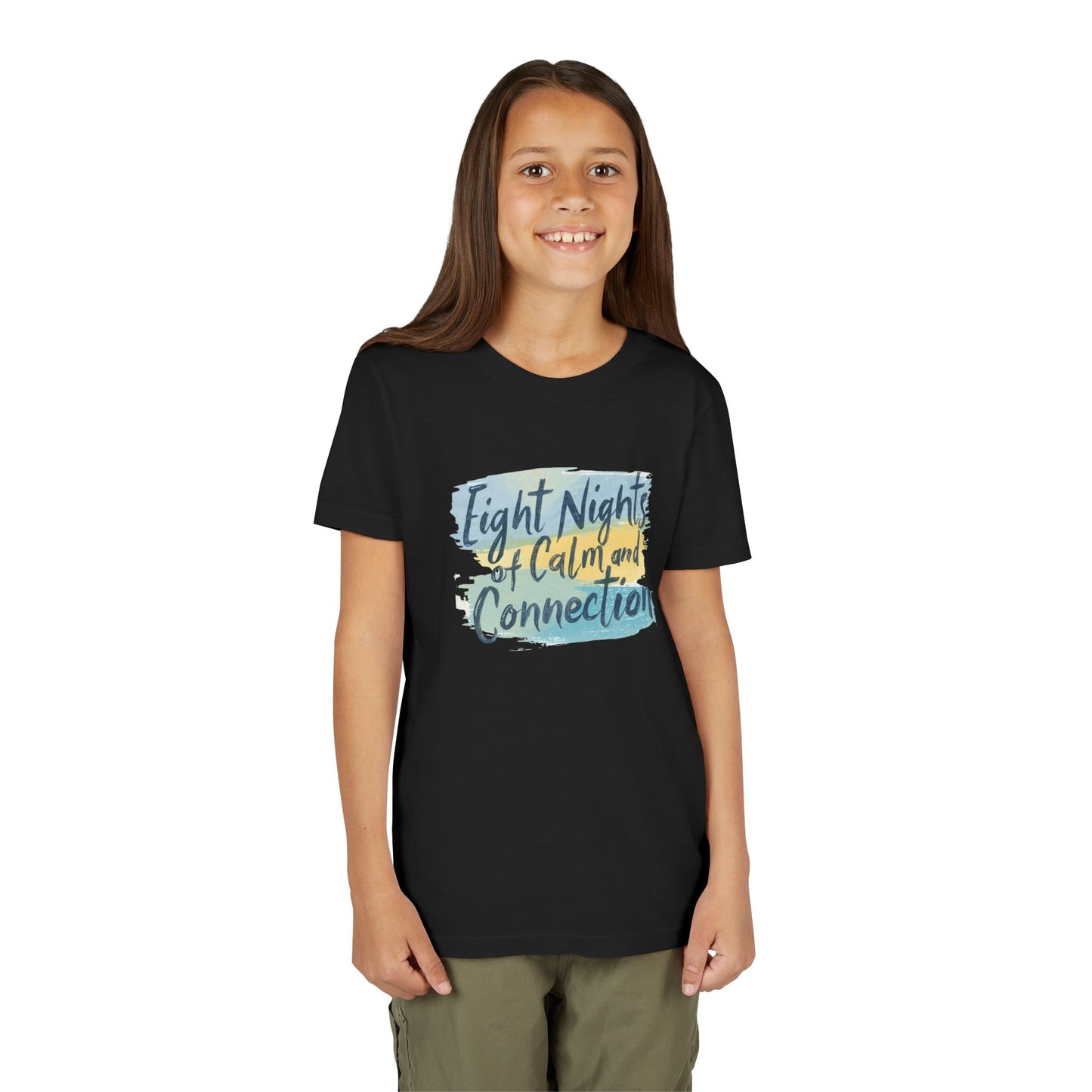 Eight Nights of Calm and Connection Kids Hanukkah Shirt | Mindful Holiday Tee for Children | Soft Youth Hanukkah Gift - You're My Kind of Weird