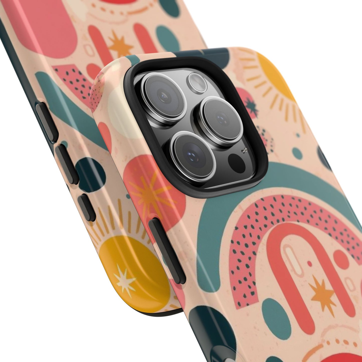 Dopamine Blast Retro Rainbow Pattern i - Phone Case | Abstract Boho Sun Design - You're My Kind of Weird