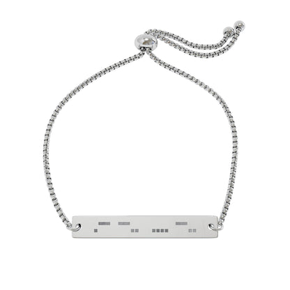 ADHD Neurodiverse Morse Code Bracelet – Adjustable Gold Bar Bracelet, Hypoallergenic - You're My Kind of Weird