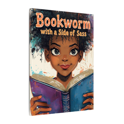 Bookworm Canvas Art | Reading Decor for Book Lovers, Wall Art for Kids, Unique Gift for Readers, Educational Wall Decor, Literary Gift