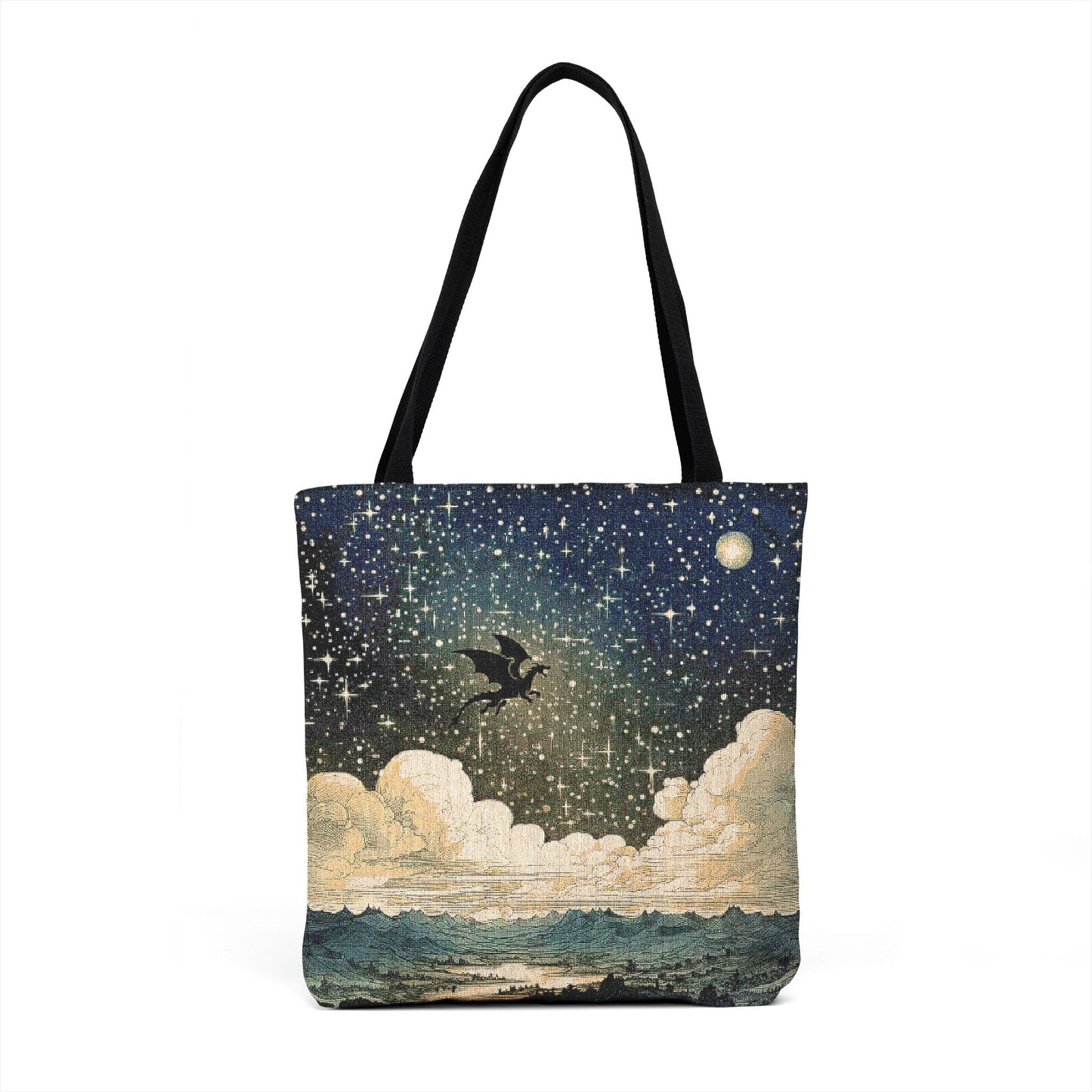Woven Tote — Dreamy Dragon Night Sky Mosaic Tote Bag - You're My Kind of Weird