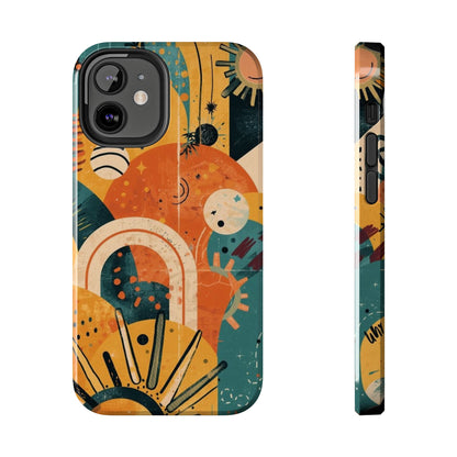 Dopamine Abstract Retro Sun and Moon iPhone Case | Tough Phone Cases - You're My Kind of Weird