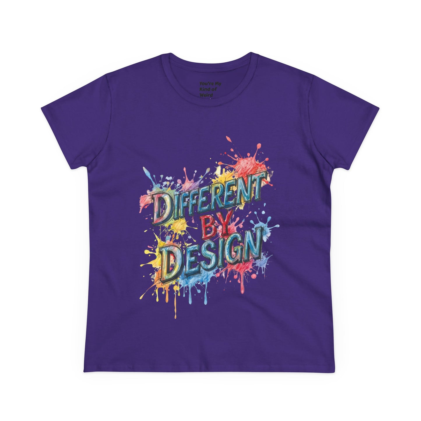 Differently Designed Women's Cotton Tee, Casual T-Shirt for Creative Souls, Statement Tee, Gift for Art Lovers, Unique Style Top
