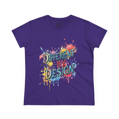 Differently Designed Women's Cotton Tee, Casual T-Shirt for Creative Souls, Statement Tee, Gift for Art Lovers, Unique Style Top