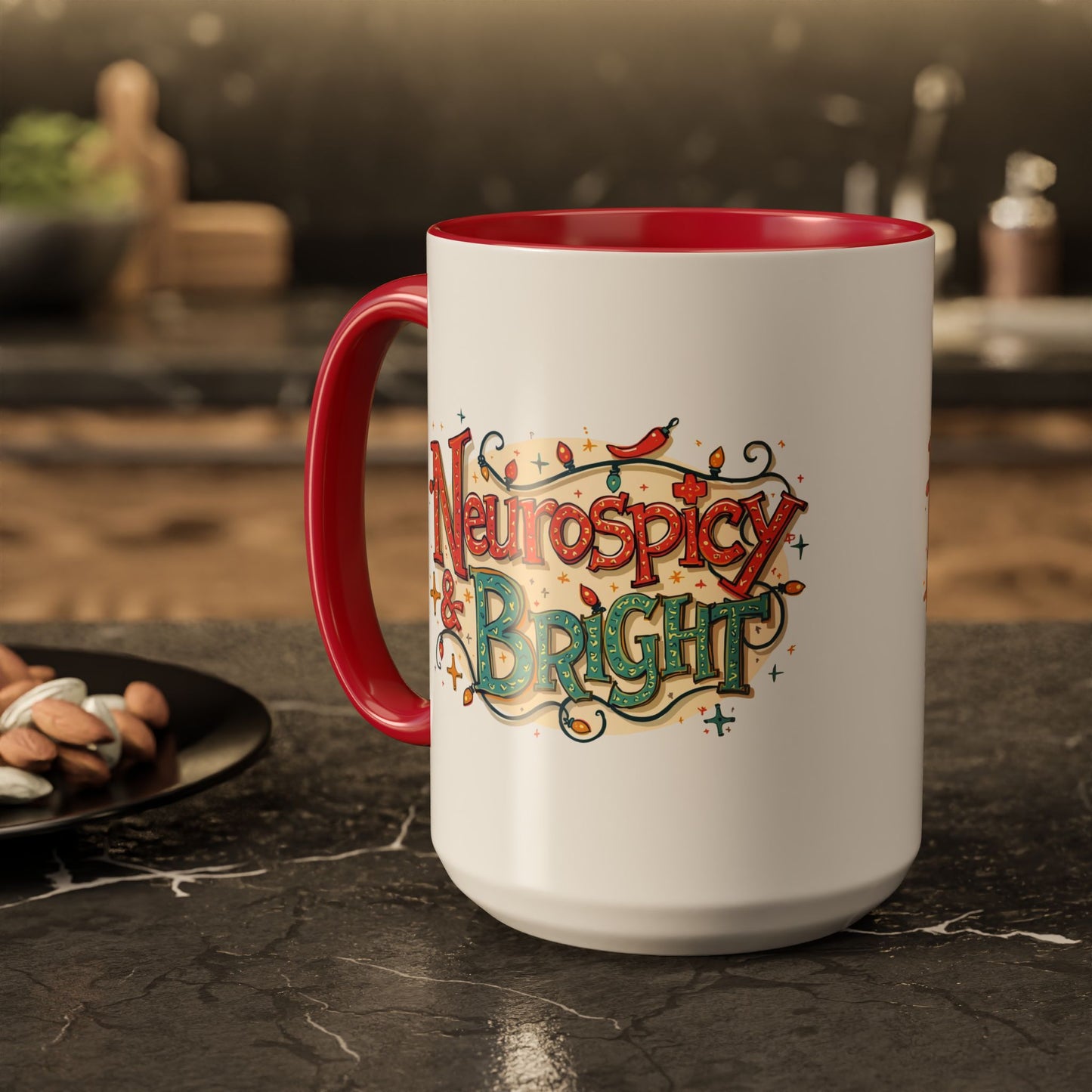 Neurospicy & Bright Mug – Colorful Holiday Coffee Cup for Unique Minds (11oz & 15oz) - You're My Kind of Weird