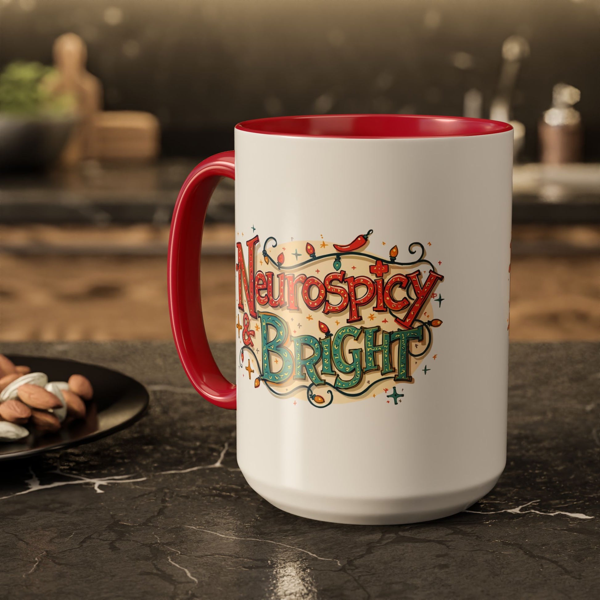 Neurospicy & Bright Mug – Colorful Holiday Coffee Cup for Unique Minds (11oz & 15oz) - You're My Kind of Weird