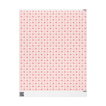 Customize Valentine Pink Heart Wrapping Paper Roll - You're My Kind of Weird