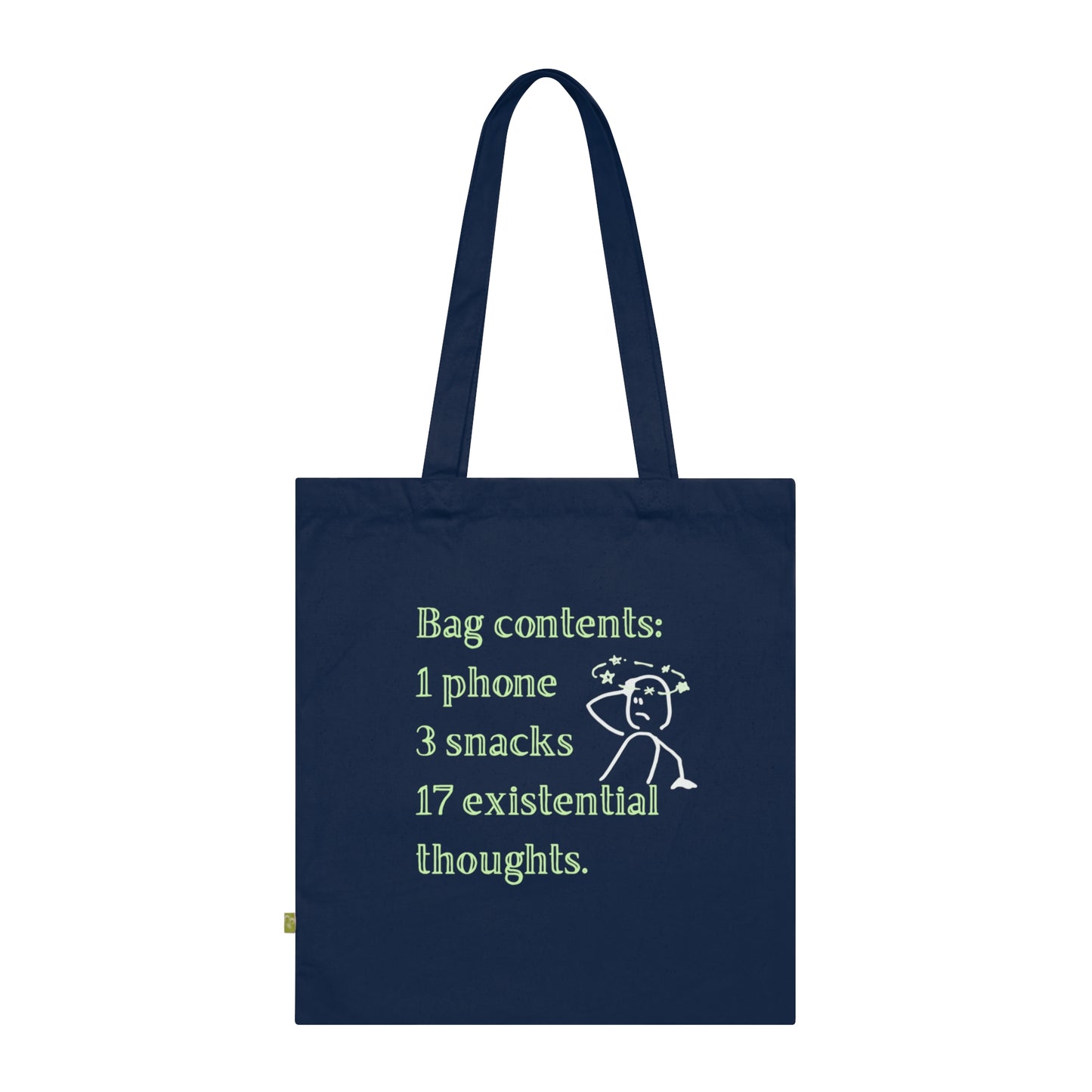 Existential Thoughts Tote Bag, Funny Grocery Bag, Eco-Friendly Shopper, Gift for Philosophers, Weekend Outing Bag