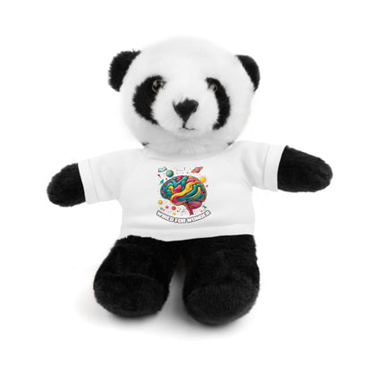 Plush Animals with Colorful Wired for Wonder shirt - You're My Kind of Weird