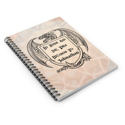 Dragon Crest Notebook Personalized Gothic Shield Spiral Notebook - You're My Kind of Weird