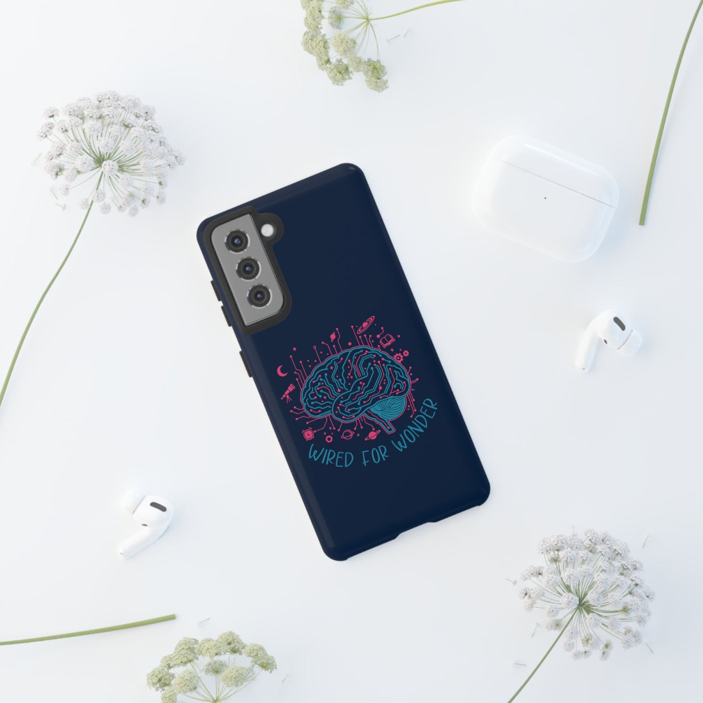 "Wired for Wonder" Brain Tech Design Samsung Galaxy Phone Case - You're My Kind of Weird