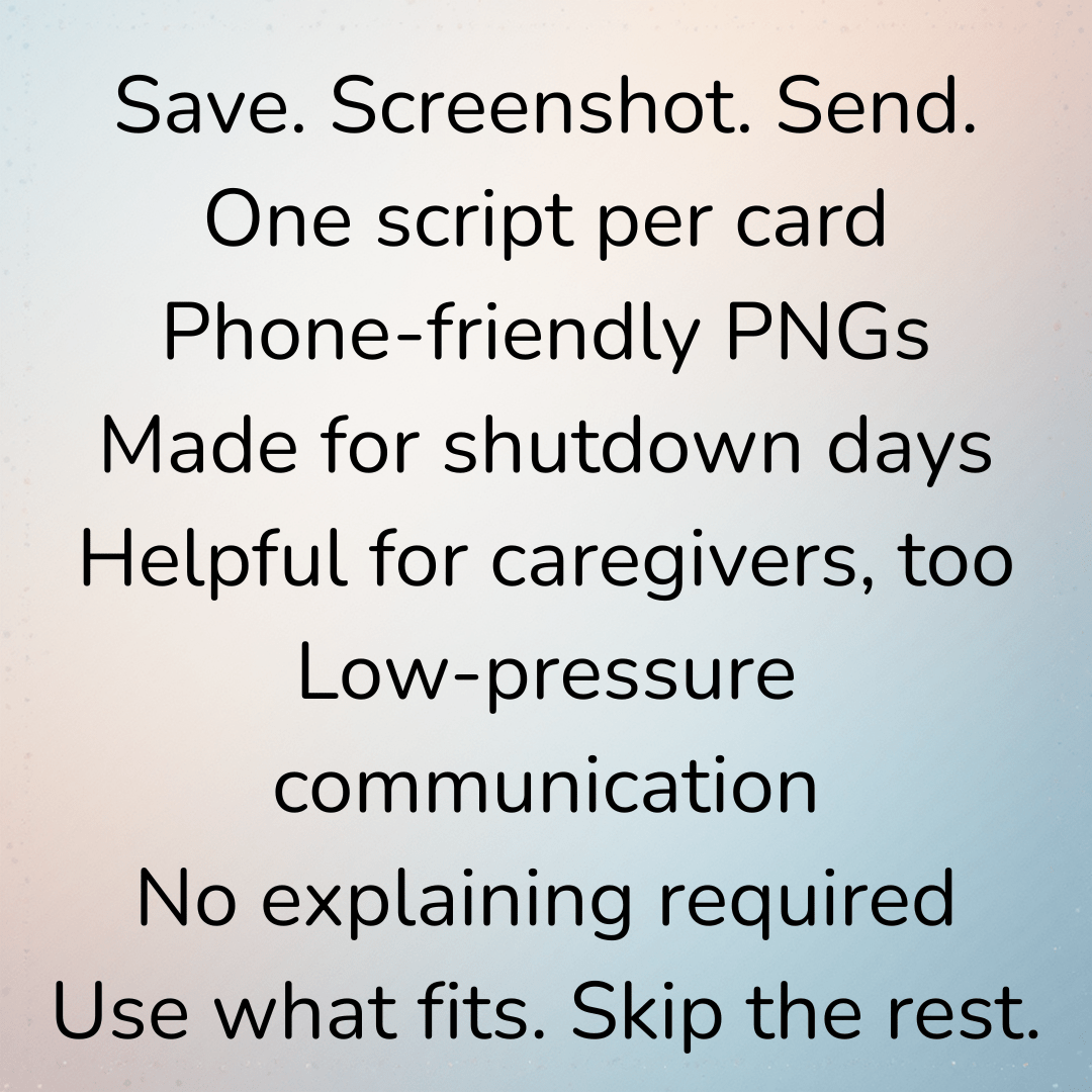 Communication Scripts for Low Energy Days - You're My Kind of Weird