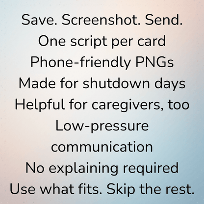 Communication Scripts for Low Energy Days - You're My Kind of Weird