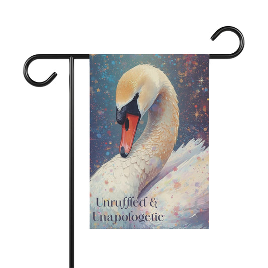 Unruffled & Unapologetic Garden Flag – Whimsical Swan Art Yard Flag - You're My Kind of Weird
