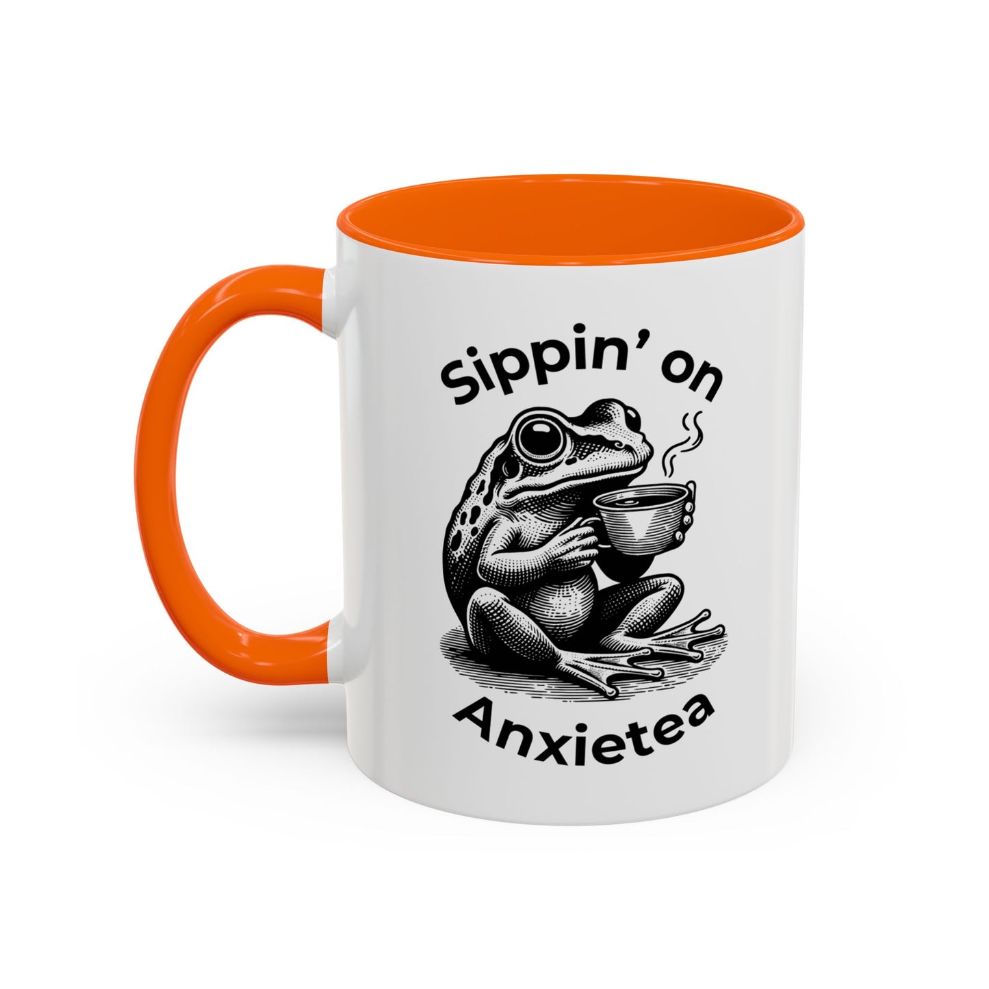 Sippin’ on Anxietea Frog Ceramic Mug (11/15oz) - You're My Kind of Weird