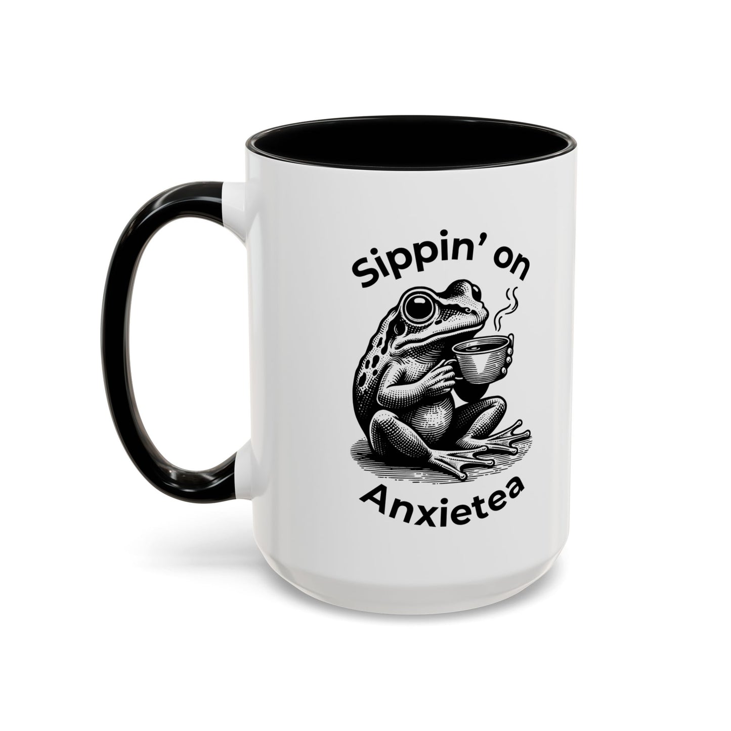 Sippin’ on Anxietea Frog Ceramic Mug (11/15oz) - You're My Kind of Weird