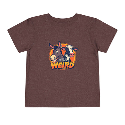 Whimsical Toddler Tee - 'You're Weird' Cute Animal Design, Fun Kids Shirt, Birthday Gift, Playdate Apparel, Funny Toddler Clothing