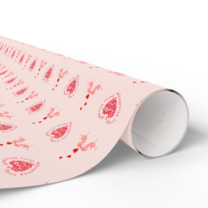 Customize Valentine Pink Heart Wrapping Paper Roll - You're My Kind of Weird