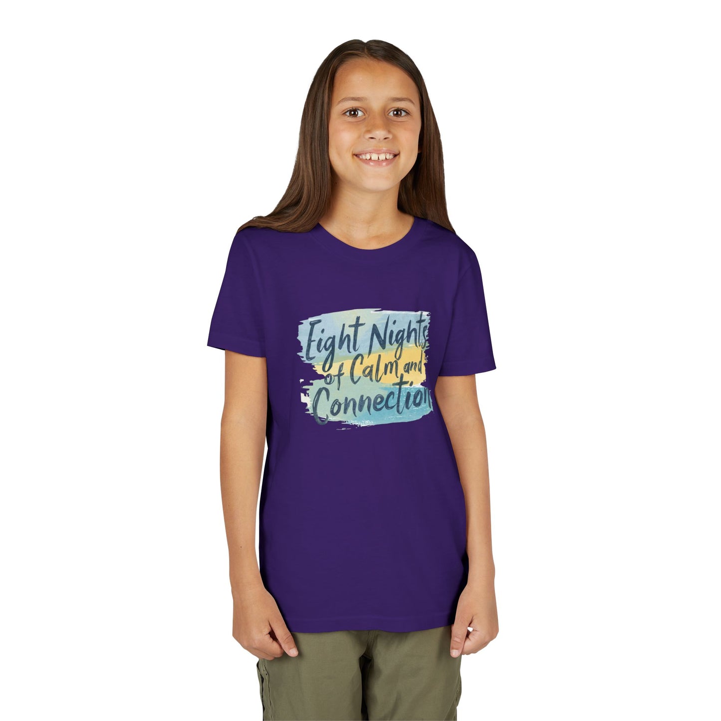 Eight Nights of Calm and Connection Kids Hanukkah Shirt | Mindful Holiday Tee for Children | Soft Youth Hanukkah Gift - You're My Kind of Weird
