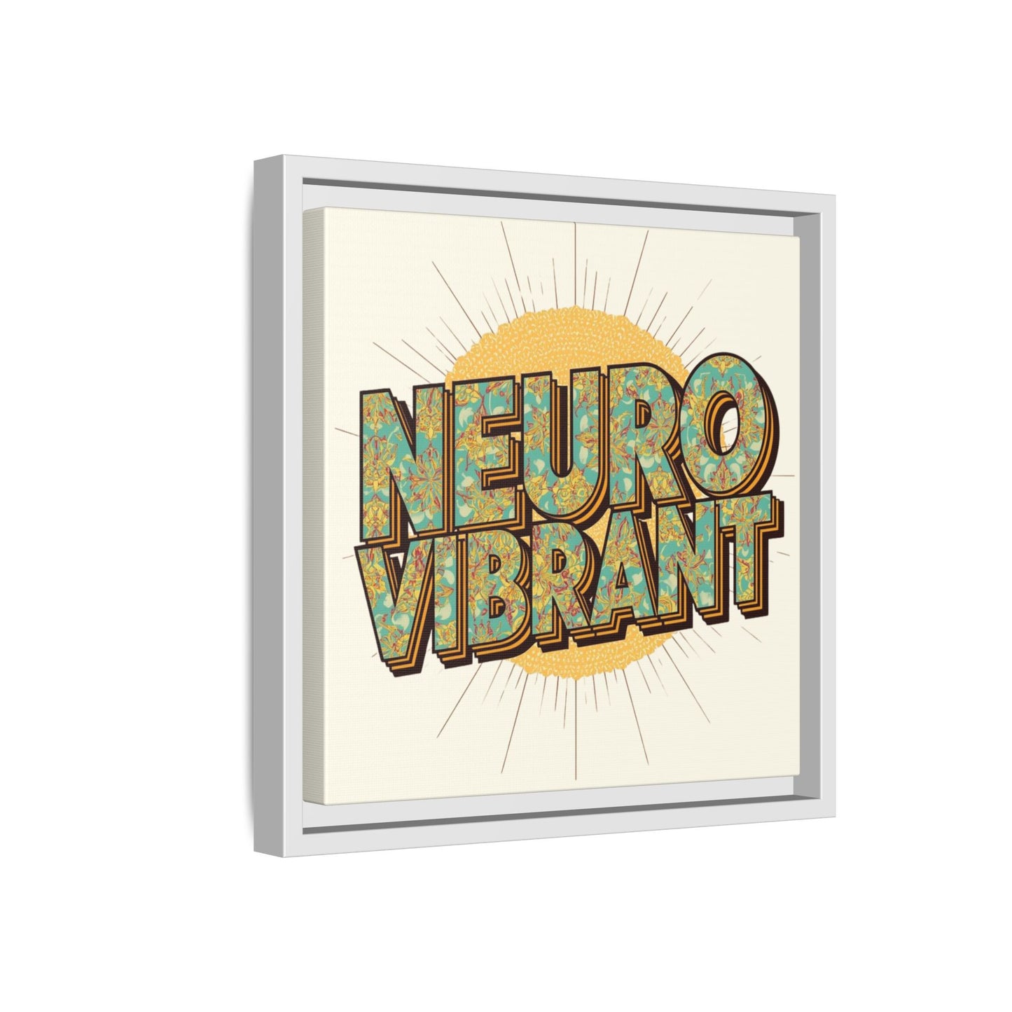 Neuro Vibrant Framed Canvas Art — Colorful Retro Wall Print - You're My Kind of Weird