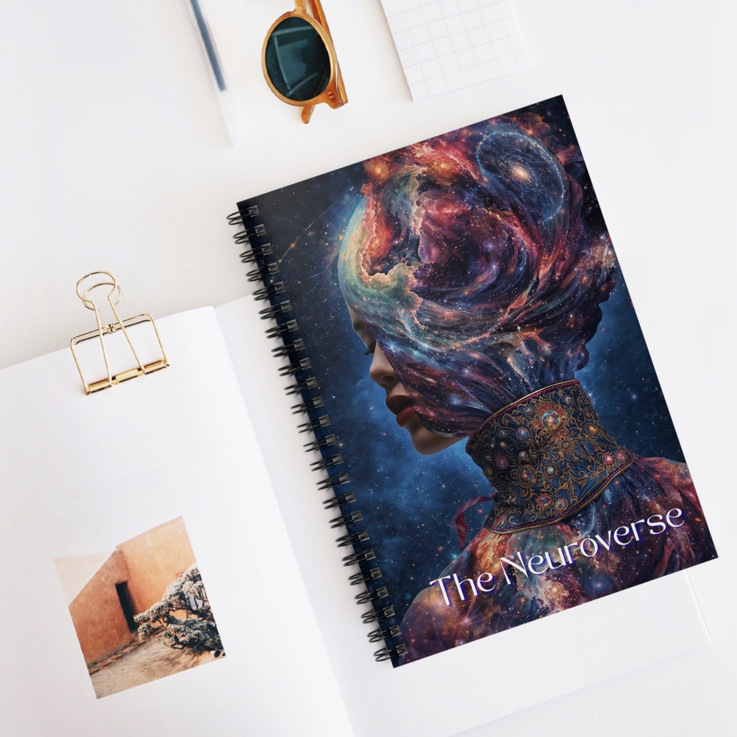 Cosmic Spiral Notebook - The Neuroverse Design | Inspirational Journal, Writing Pad, Gift for Dreamers, Astronomy Lovers, Art Enthusiasts