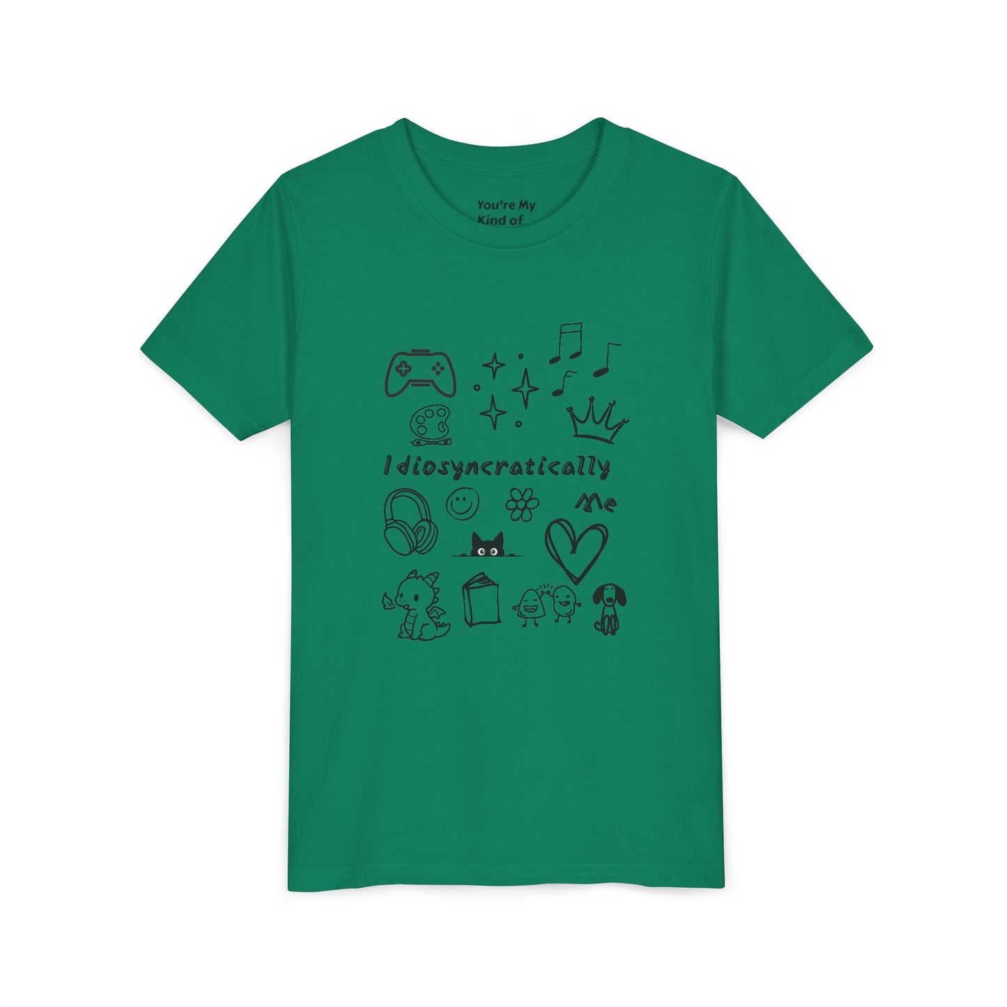 Idiosyncratically Me Youth Tee *CUSTOMIZE* | Pick doodles that are meaningful to YOU - You're My Kind of Weird