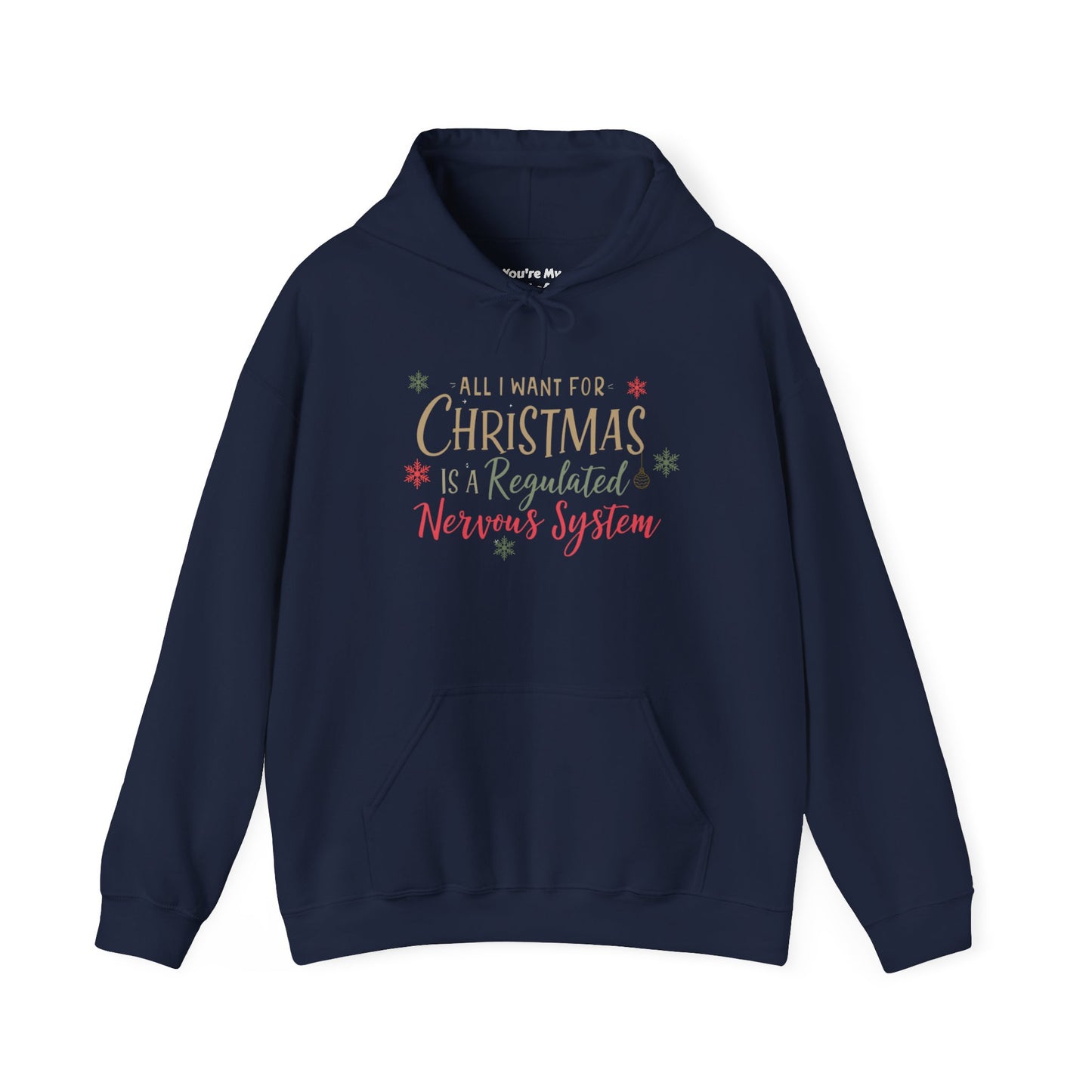 All I Want for Christmas Is a Regulated Nervous System Hoodie | Cozy Holiday Sweatshirt - You're My Kind of Weird