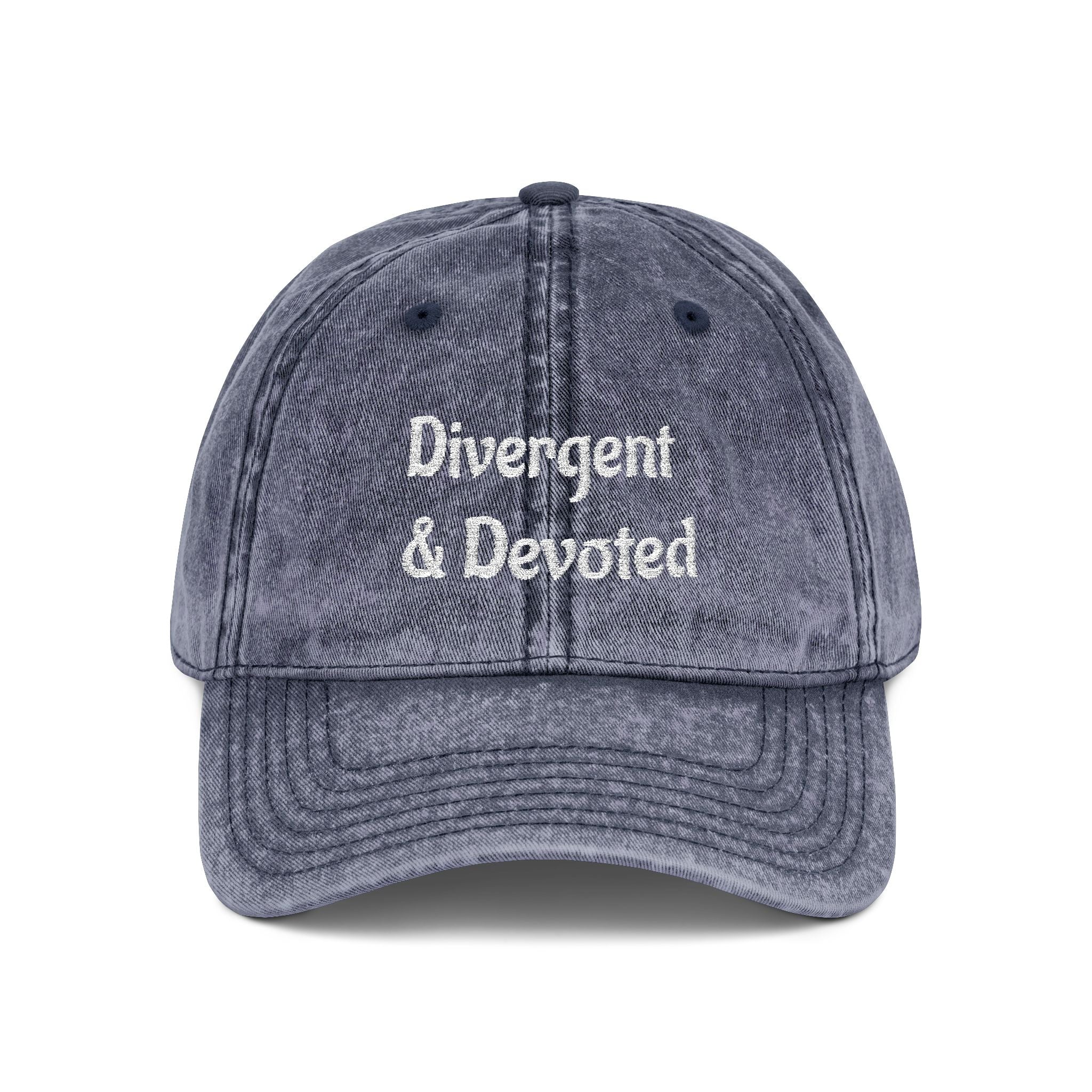 Divergent & Devoted Cap | Vintage Embroidered Hat - You're My Kind of Weird