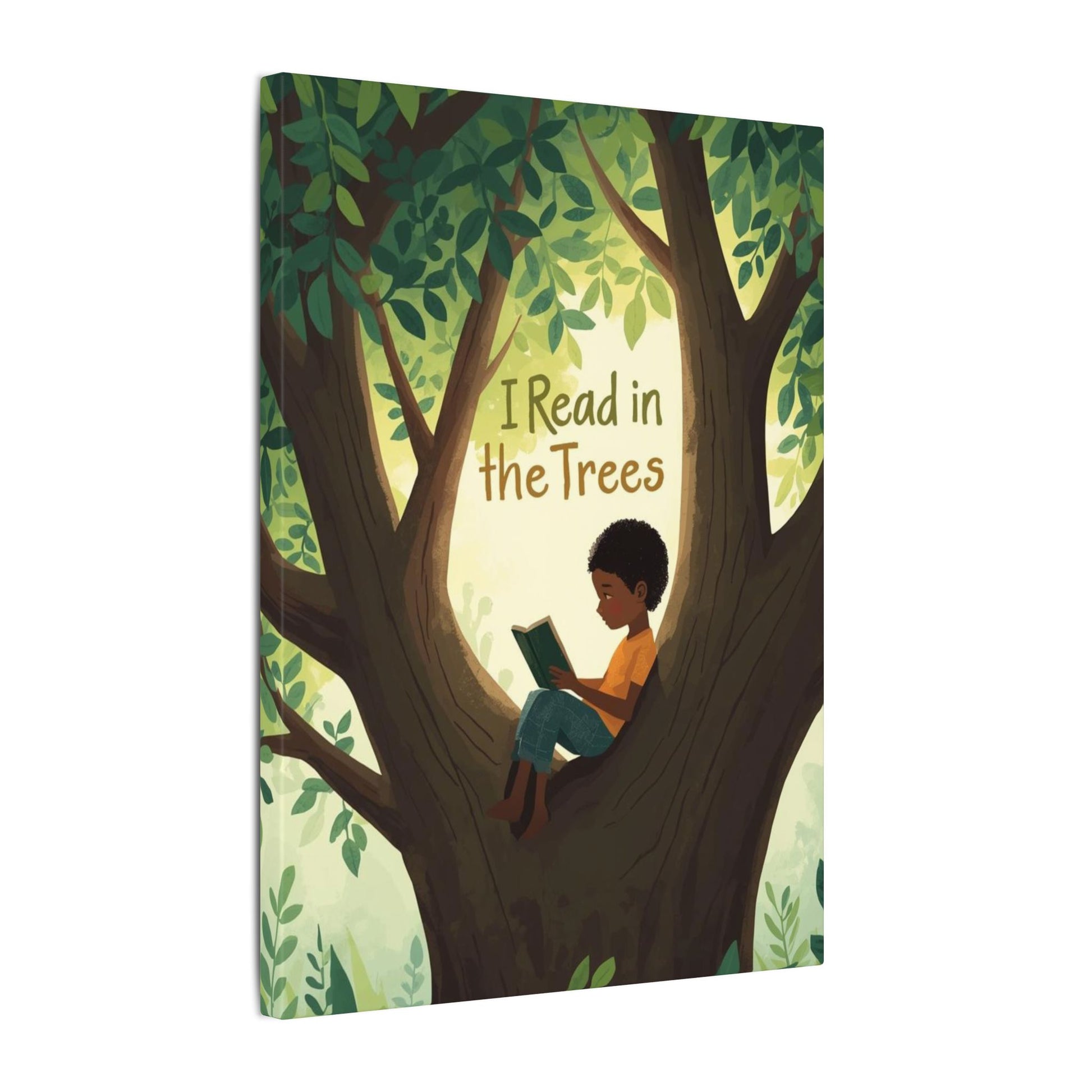 I read in the Trees Canvas Art | Reading Decor for Book Lovers, Wall Art for Kids, Unique Gift for Readers, Educational Wall Decor, Literary Gift - You're My Kind of Weird