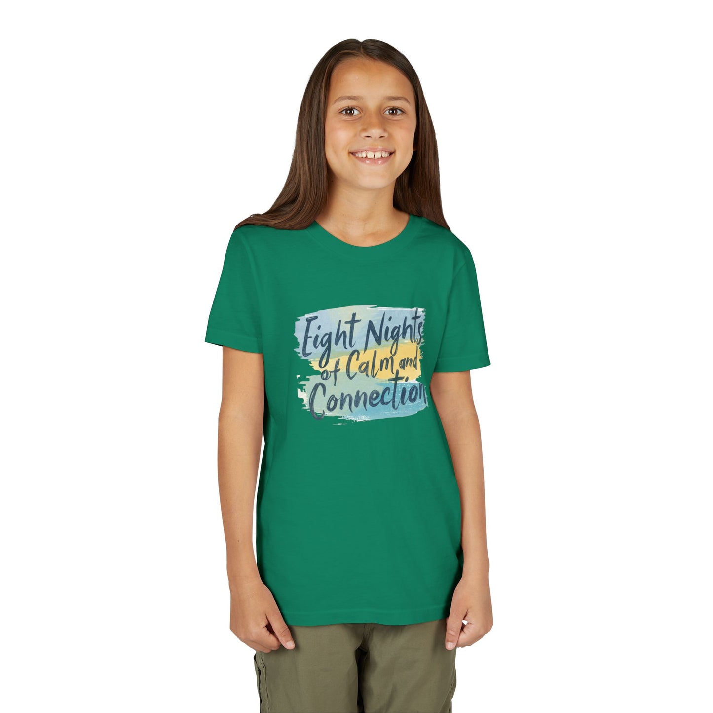 Eight Nights of Calm and Connection Kids Hanukkah Shirt | Mindful Holiday Tee for Children | Soft Youth Hanukkah Gift - You're My Kind of Weird