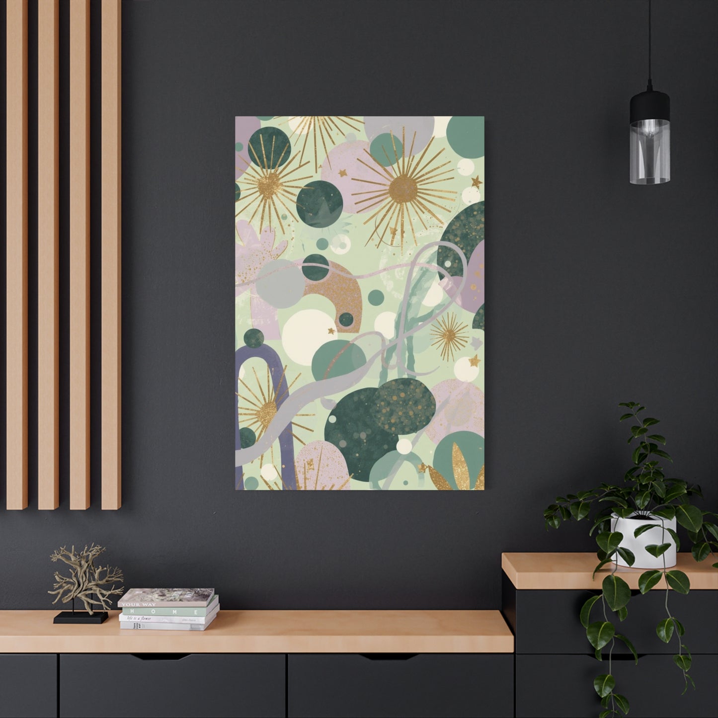 Dopamine Abstract Celestial Shapes Matte Canvas - You're My Kind of Weird