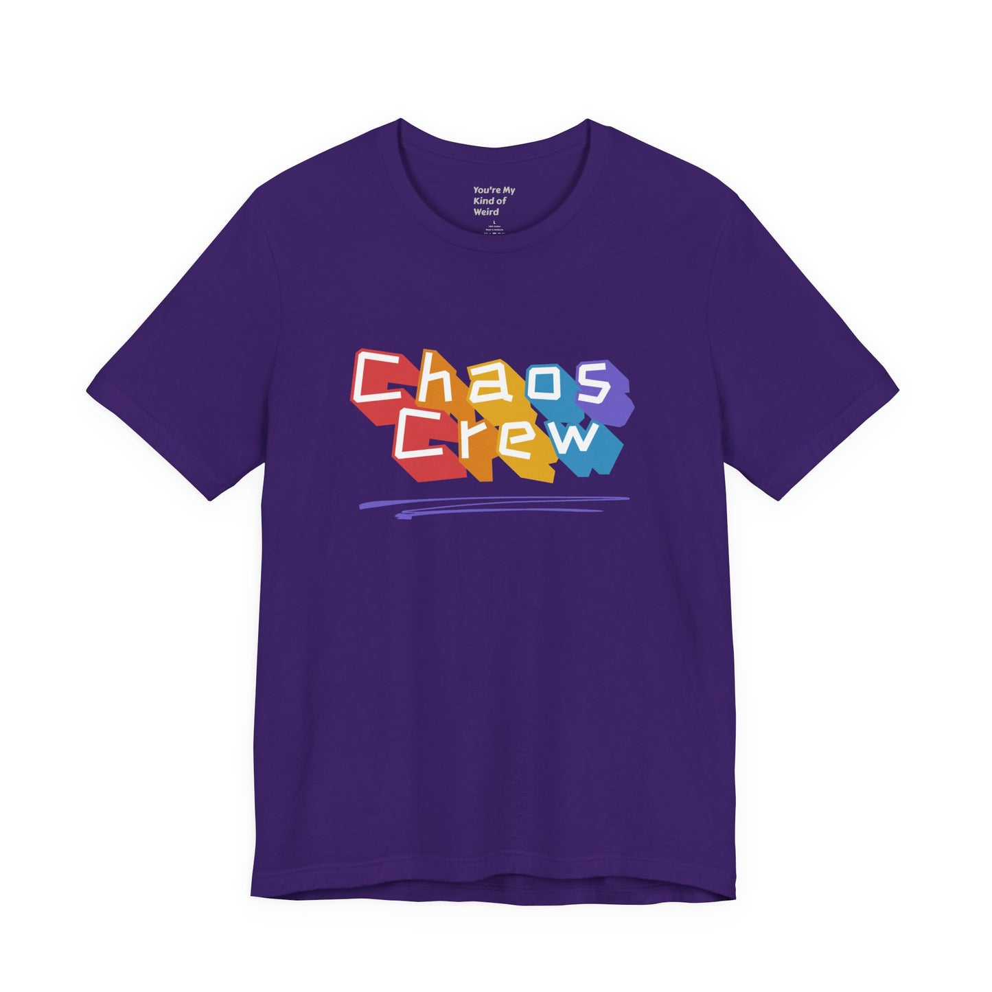 Chaos Crew Tee — Colorful Retro Graffiti Graphic T-Shirt - You're My Kind of Weird