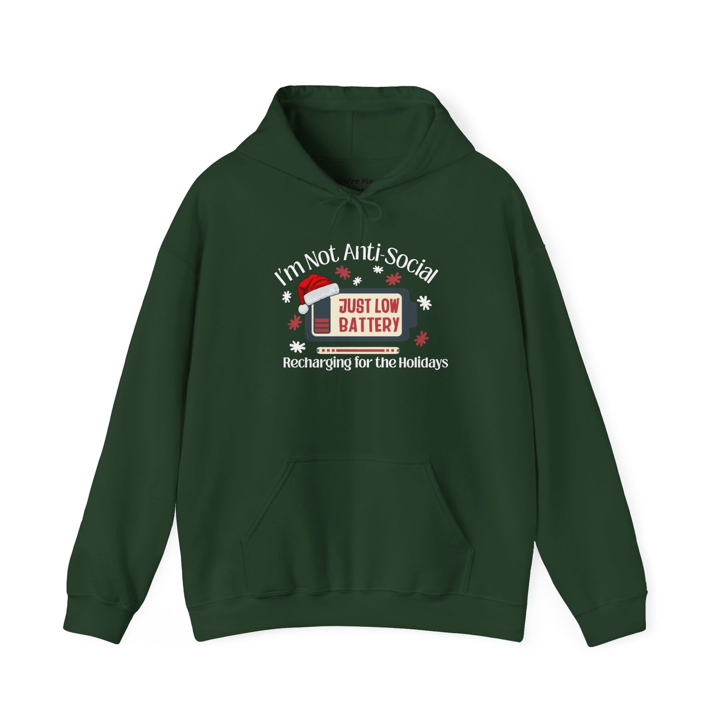 Low Social Battery Anti - Social Hoodie, Cozy Sweatshirt for Introverts - You're My Kind of Weird