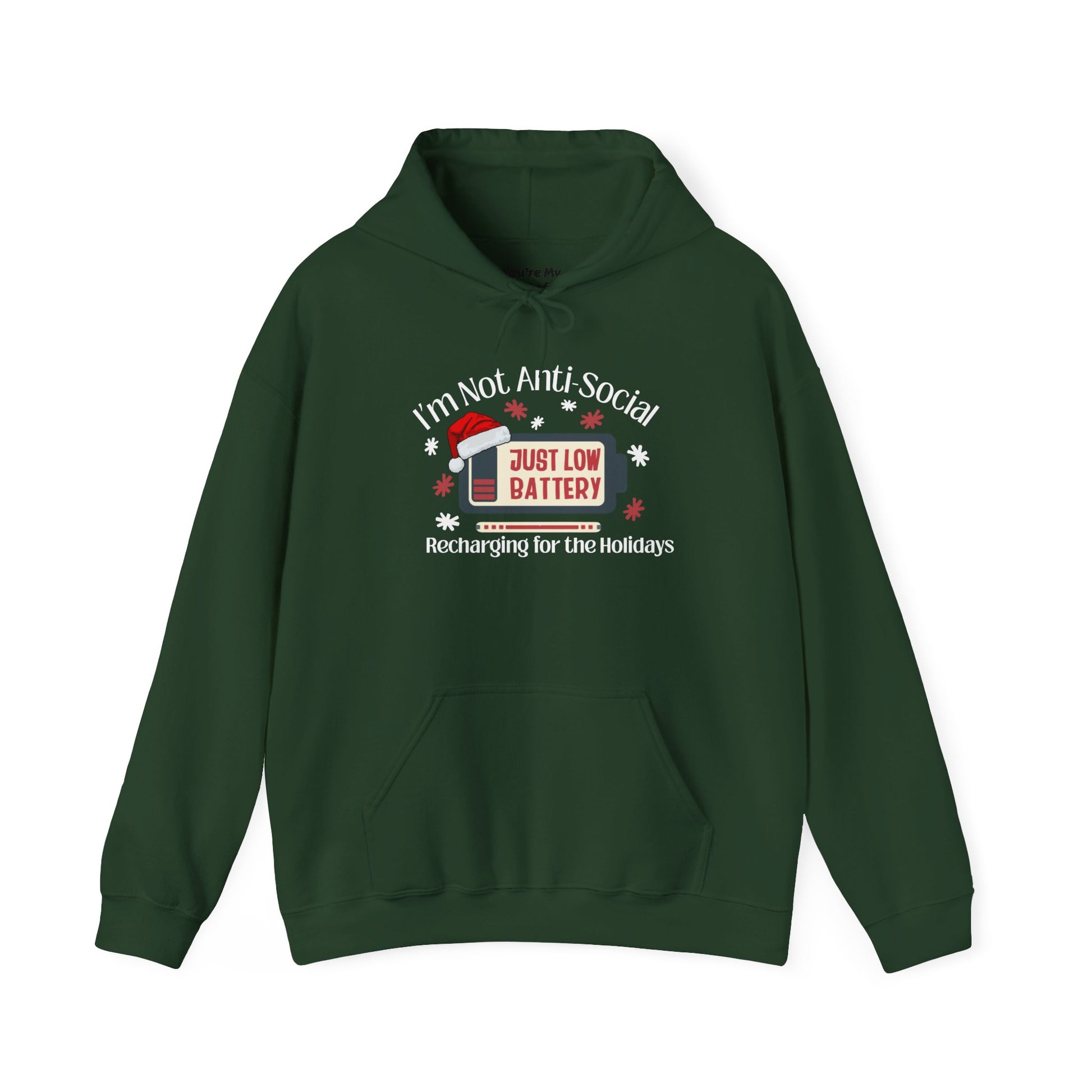Low Social Battery Anti - Social Hoodie, Cozy Sweatshirt for Introverts - You're My Kind of Weird