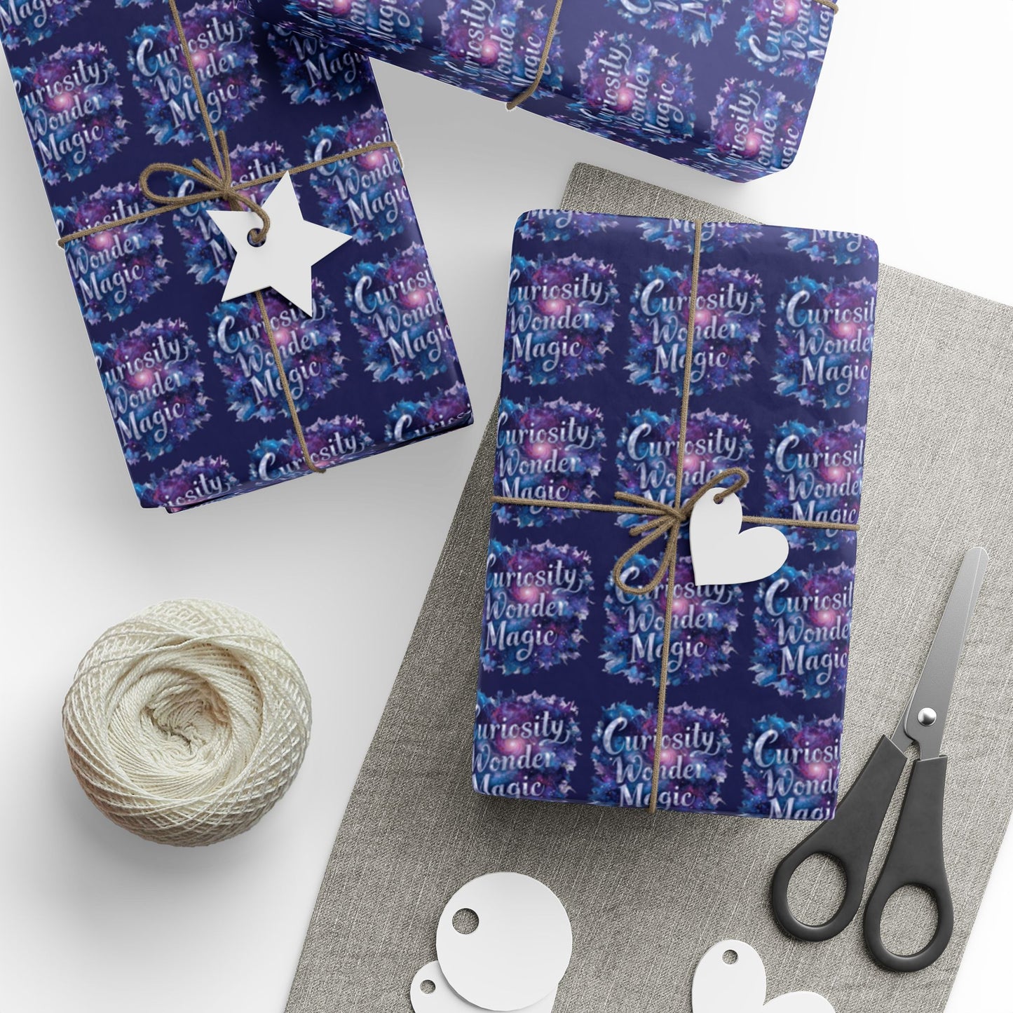 Neuroverse “Curiosity, Wonder & Magic” Wrapping Paper – Cosmic Gift Wrap for Dreamers | 30x36 or 30x72 | Glossy or Matte Finish - You're My Kind of Weird