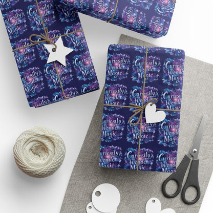 Neuroverse “Curiosity, Wonder & Magic” Wrapping Paper – Cosmic Gift Wrap for Dreamers | 30x36 or 30x72 | Glossy or Matte Finish - You're My Kind of Weird