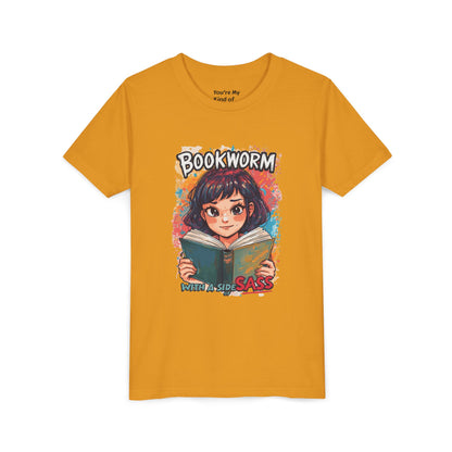 Kids Bookworm Sass Tee, Fun T-Shirt for Young Readers, Gift for Book Lovers, Back to School Apparel, Cute Kid's Graphic Tee