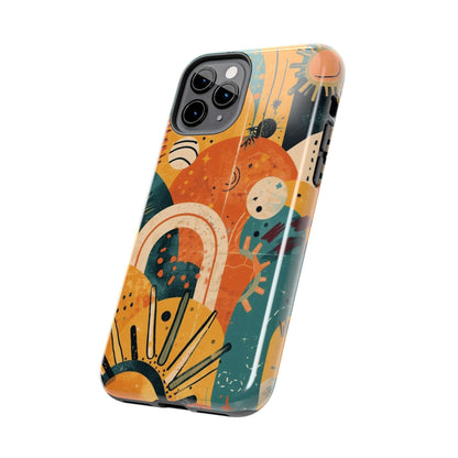 Dopamine Abstract Retro Sun and Moon iPhone Case | Tough Phone Cases - You're My Kind of Weird