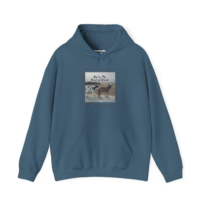 Cozy Fleece Hoodie with Three-Panel Design, Animal Lover Gift, Casual Wear, Graphic Sweatshirt, Winter Apparel