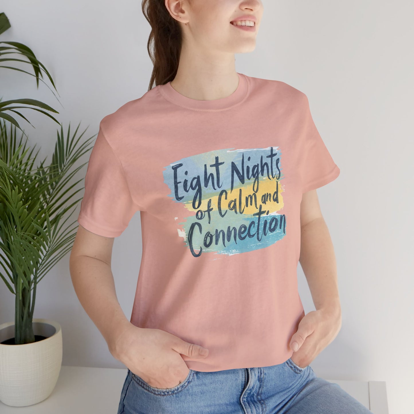 Eight Nights of Calm and Connection Hanukkah Shirt | Mindful Holiday Tee | Jewish Festival of Lights Shirt - You're My Kind of Weird