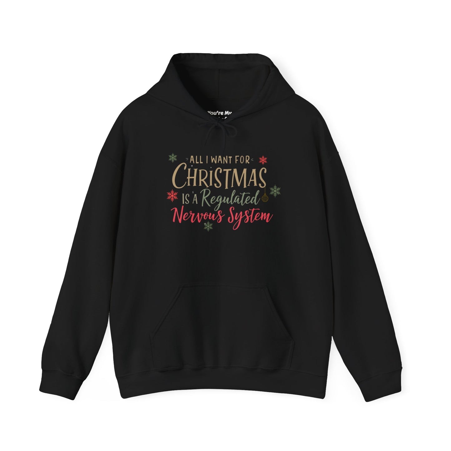 All I Want for Christmas Is a Regulated Nervous System Hoodie | Cozy Holiday Sweatshirt - You're My Kind of Weird