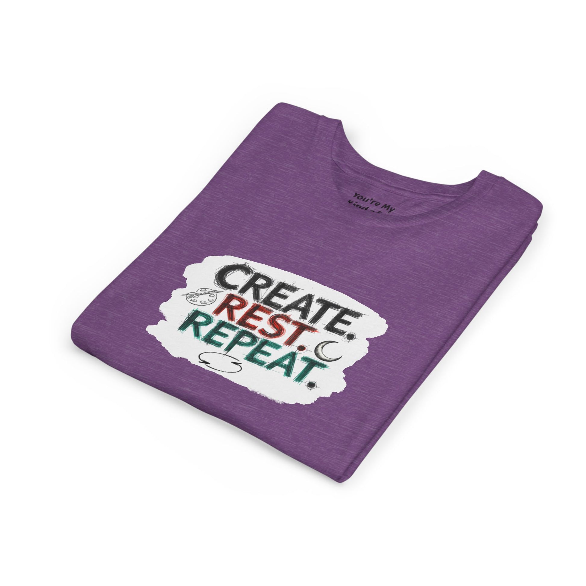 Create. Rest. Repeat. Kids Kwanzaa Shirt | Youth Creativity Tee | Uplifting Holiday Gift for Young Dreamers - You're My Kind of Weird