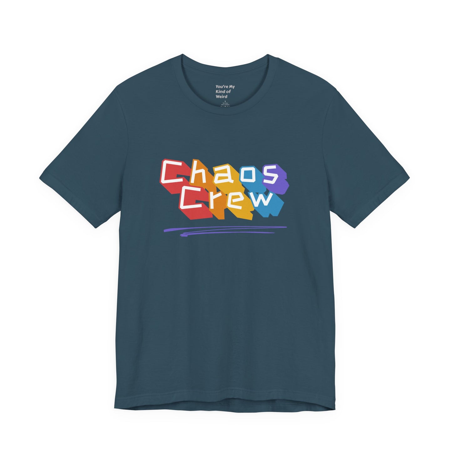 Chaos Crew Tee — Colorful Retro Graffiti Graphic T-Shirt - You're My Kind of Weird