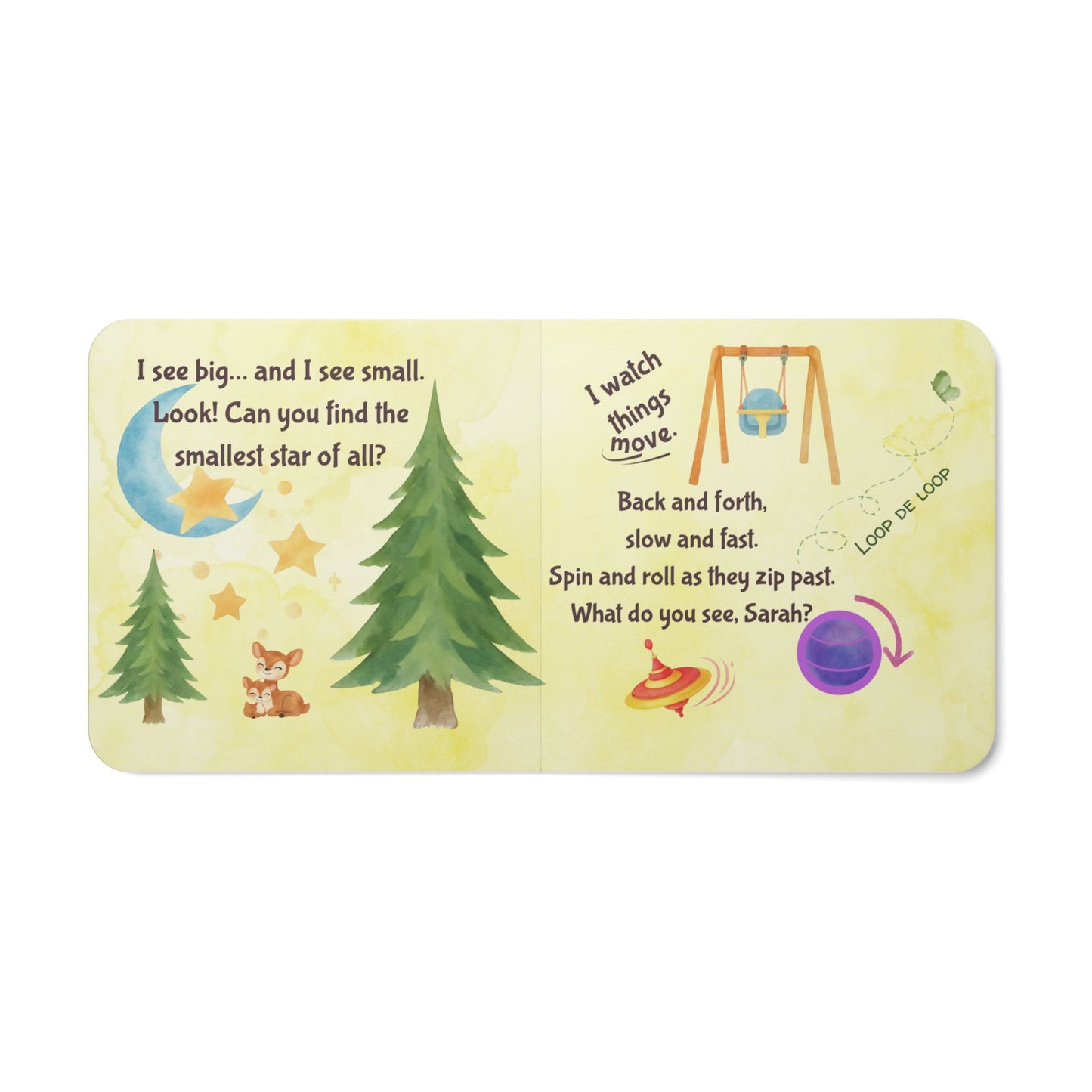 Personalized Baby Board Book "Wired for Wonder: Hello, Senses" A First Sensory Book - You're My Kind of Weird