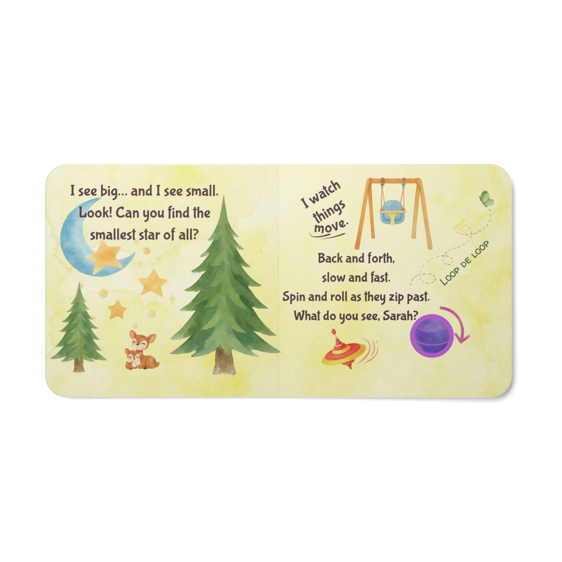 Personalized Baby Board Book "Wired for Wonder: Hello, Senses" A First Sensory Book - You're My Kind of Weird