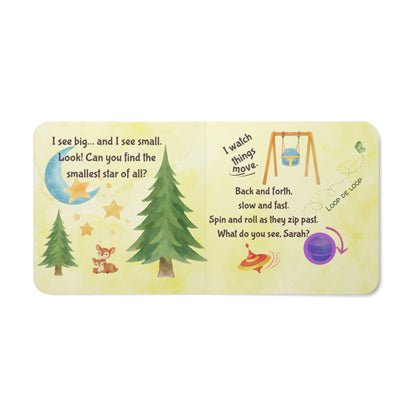 Personalized Baby Board Book "Wired for Wonder: Hello, Senses" A First Sensory Book - You're My Kind of Weird